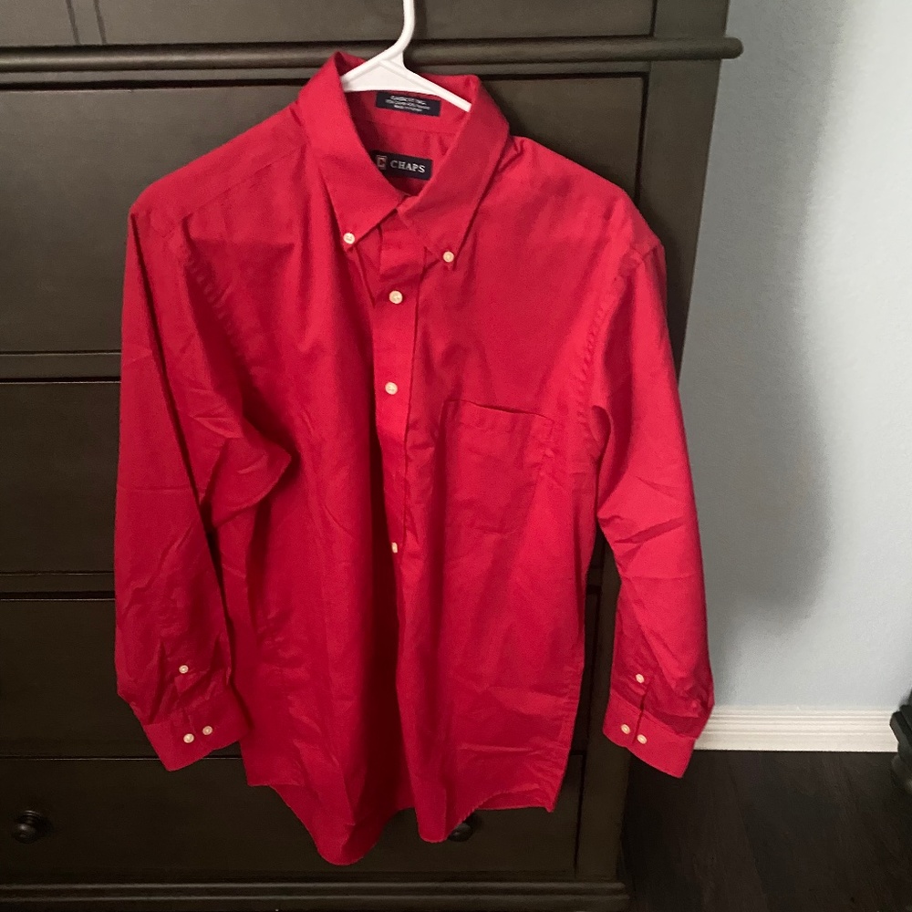 Chaps Mens Button Down 15-15.5 32-33